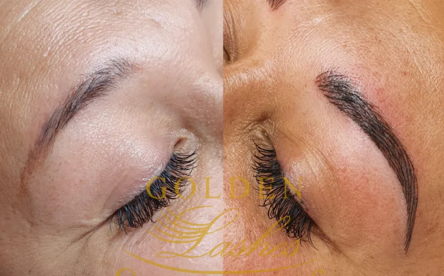 Permanent Make-up Augenbrauen — Vorher-Nachher